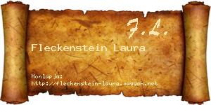 Fleckenstein Laura névjegykártya